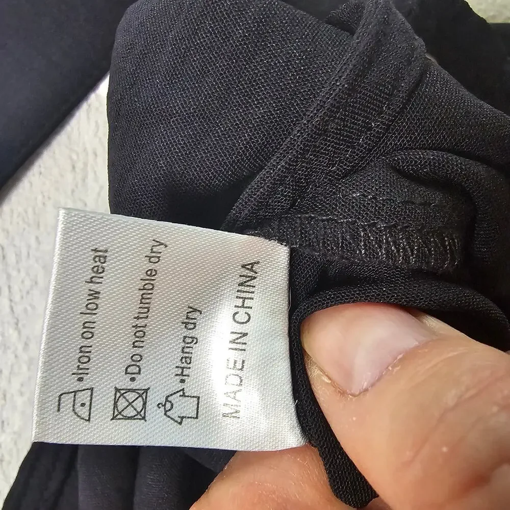GreCerelle S Black Shortalls Pinafore Overall Shorts Minimalist Casual Cozy - Picture 8 of 10